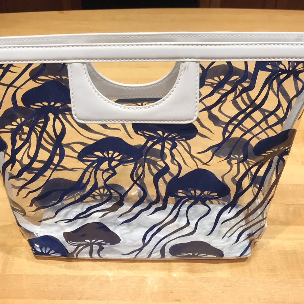 Kate Spade NY Translucent / Navy Jellyfish Tote. Ready for the beach!